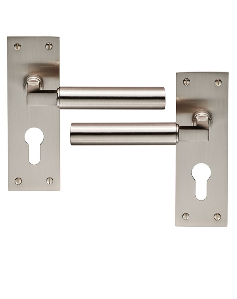 Carlisle Brass EUL041YSN Amiata Lever On Backplate - Euro 47.5mm Satin Nickel