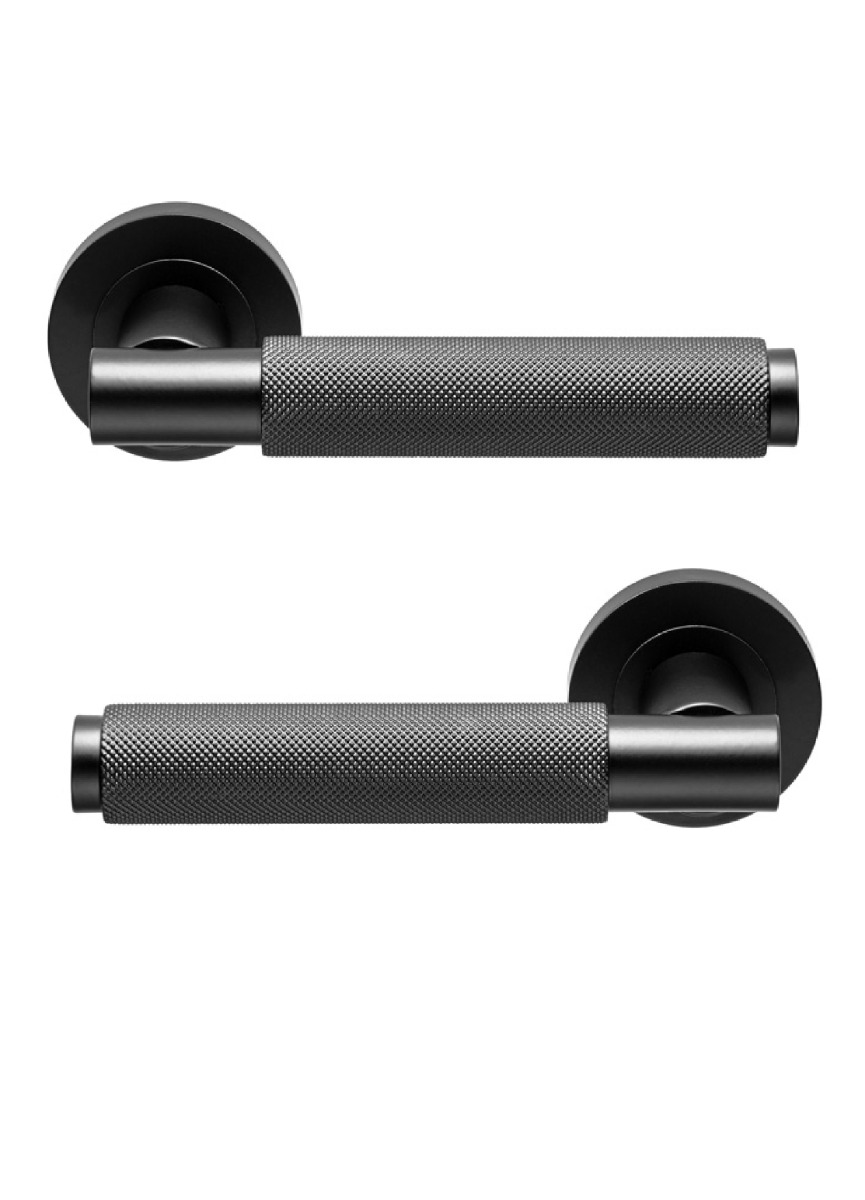 Carlisle Brass EUL050MB Varese Knurled Lever On Rose Matt Black