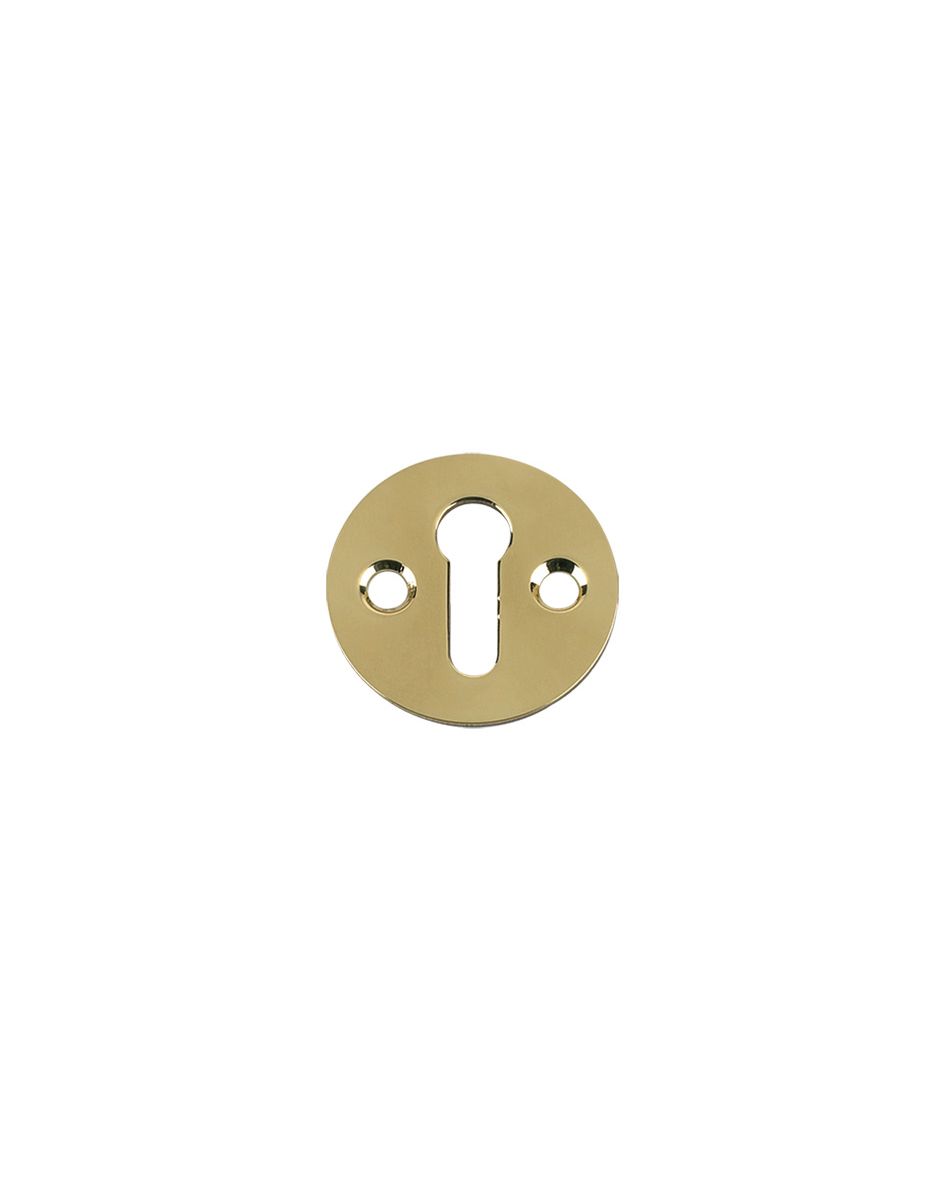 Fulton & Bray FB10 Std. Key Profile Victorian Escutcheon 32mm dia. Polished Brass
