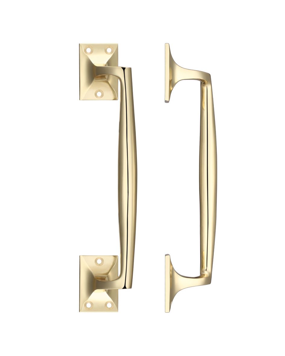 Fulton & Bray FB113 Cast Brass Pull Handle - 250mm Polished Brass