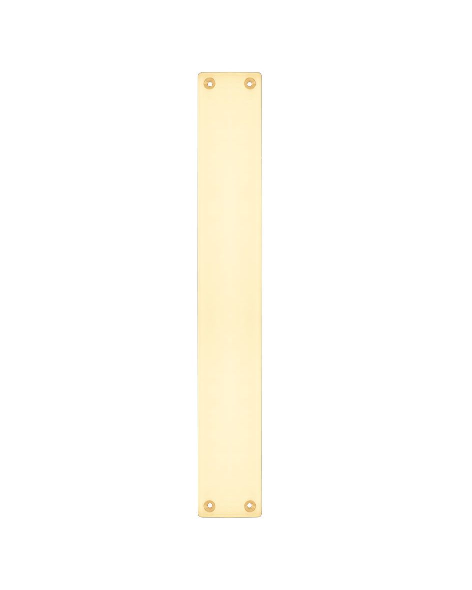 Fulton & Bray FB122B Finger Plate for FB112B - 425 x 60mm Polished Brass