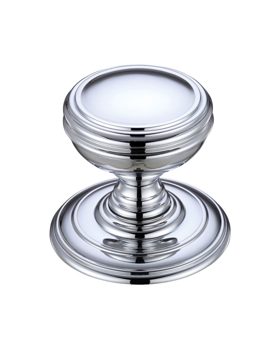 Fulton & Bray FB305CP Mortice Knob on Round Rose - Concealed Fix Polished Chrome
