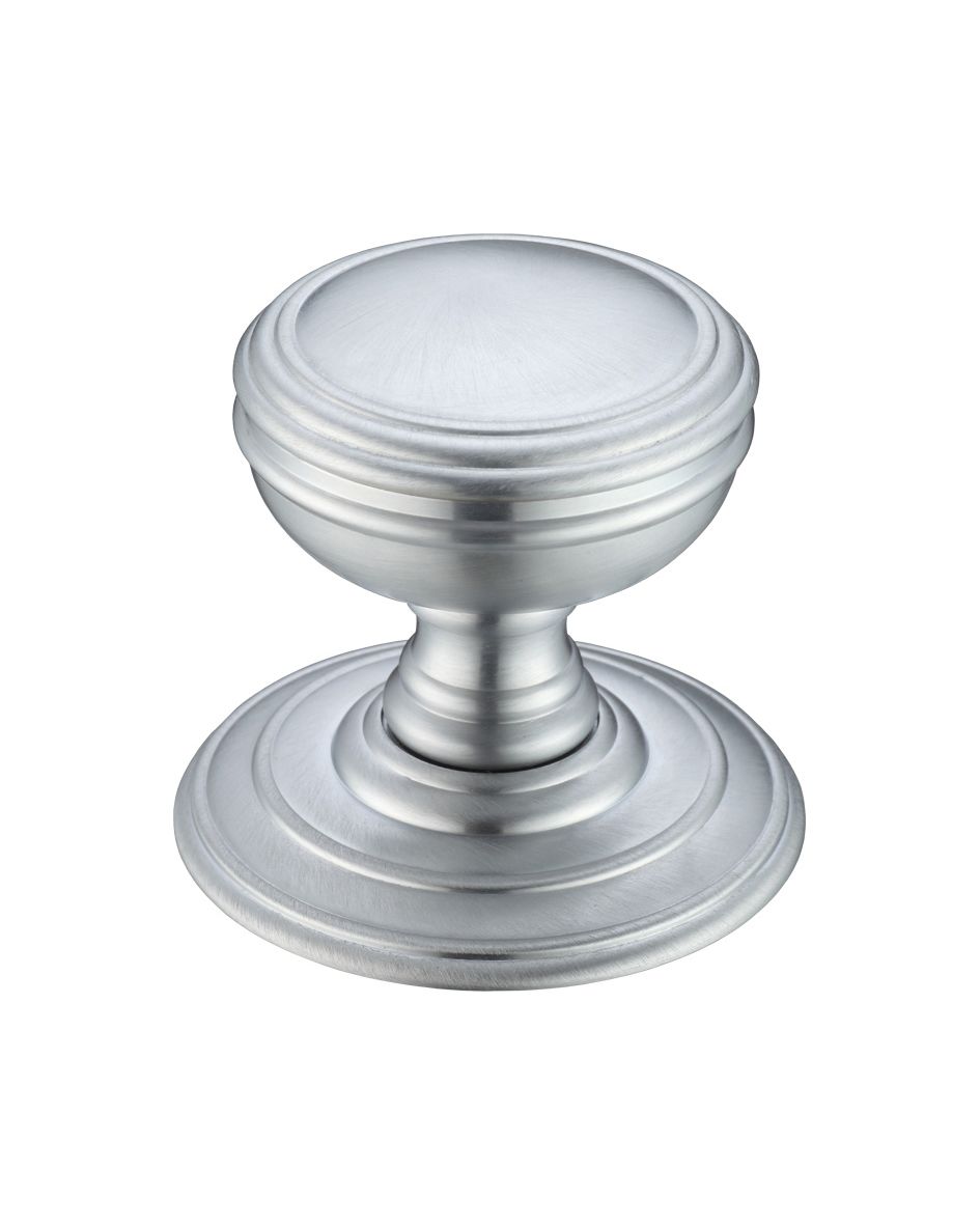 Fulton & Bray FB305SC Mortice Knob on Round Rose - Concealed Fix Satin Chrome