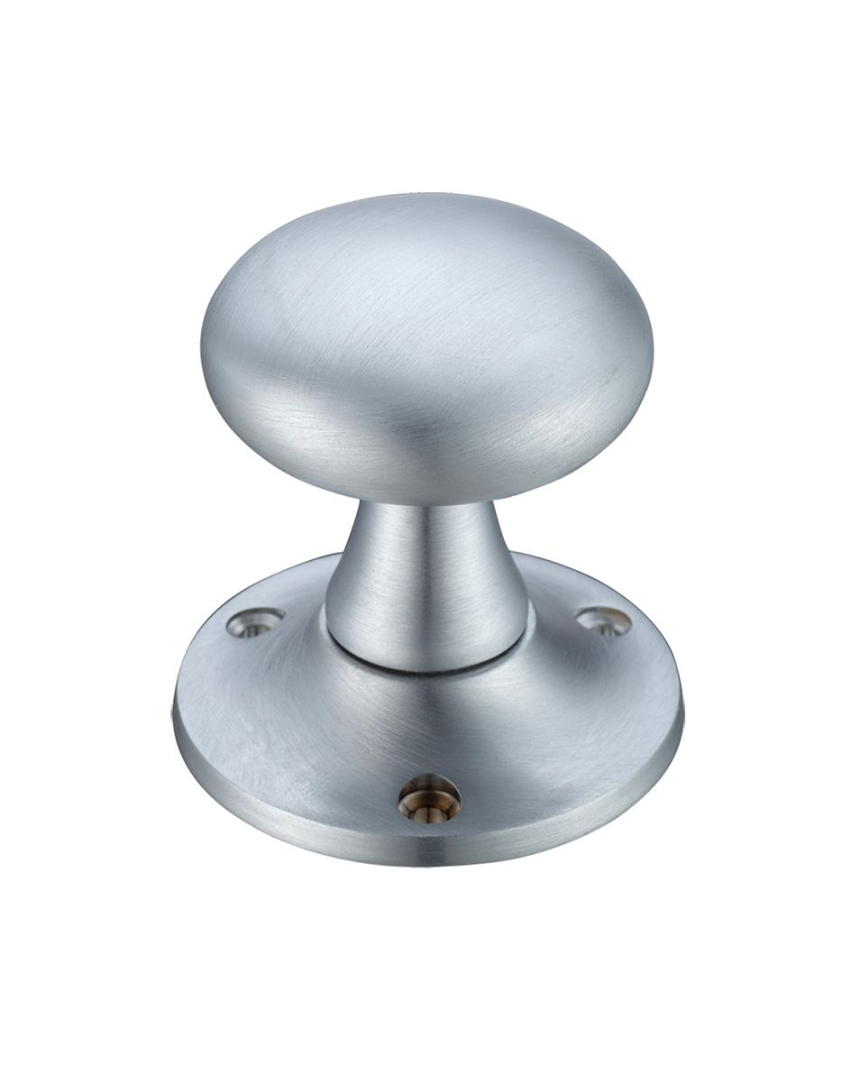 Fulton & Bray FB501SC Mushroom Mortice Knob Furniture 60mm Rose dia. Satin Chrome