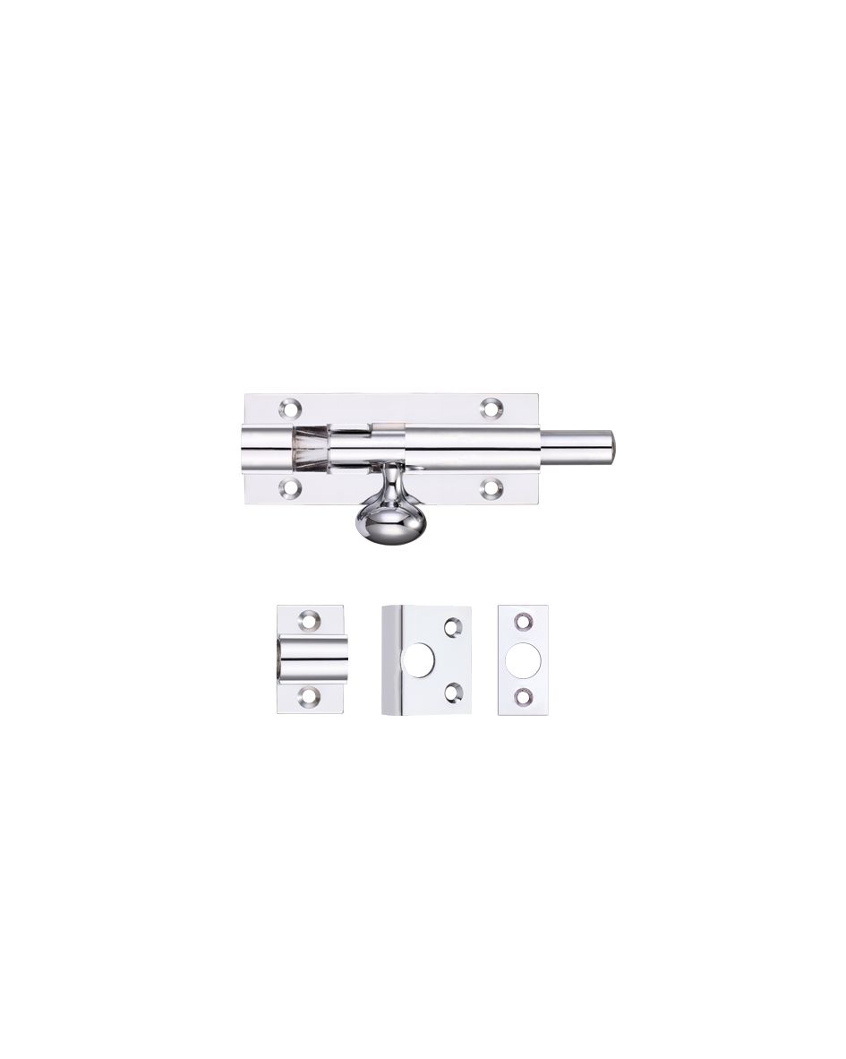 Fulton & Bray FB55CP Architectural Barrel Bolt 75mm x 30mm Polished Chrome