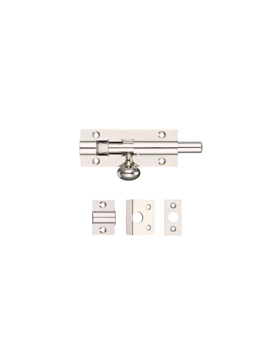 Fulton & Bray FB55PN Architectural Barrel Bolt 75mm x 30mm Polished Nickel