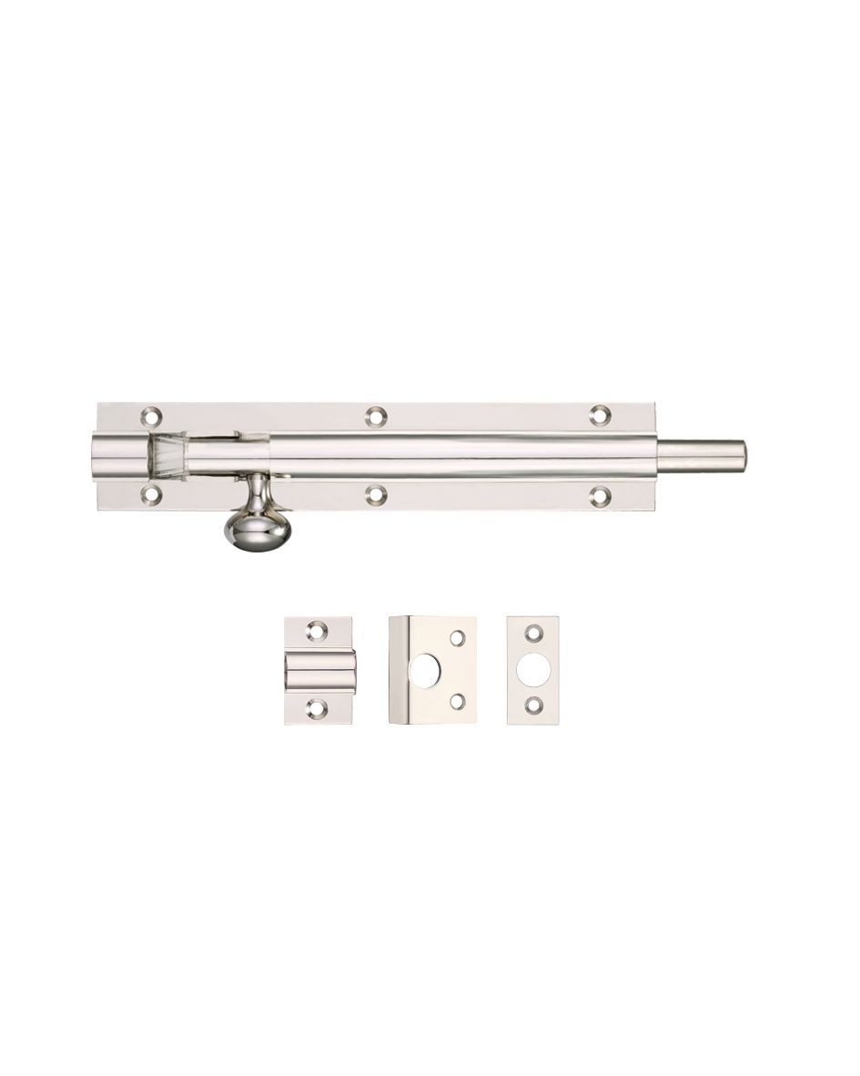 Fulton & Bray FB57PN Architectural Barrel Bolt 150mm x 30mm Polished Nickel