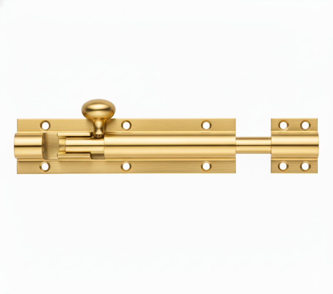 Fulton & Bray FB75 Architectural Heavy Barrel Bolt 200mm x 50mm Polished Brass
