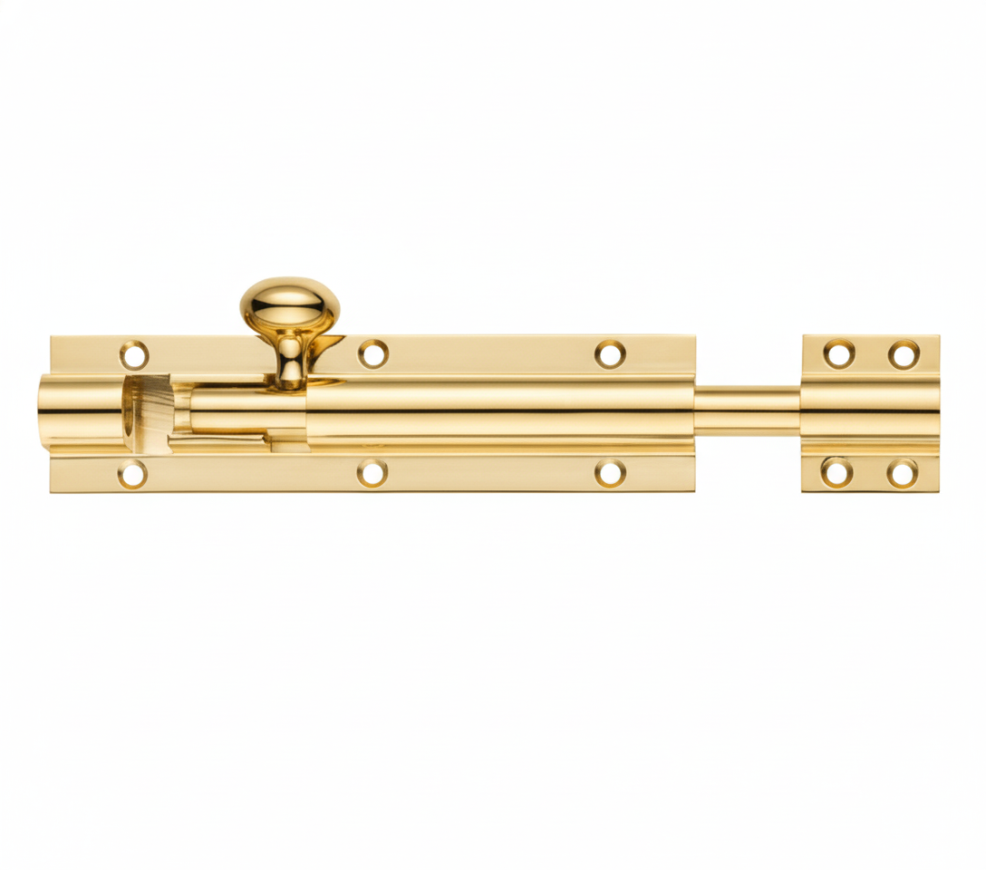 Fulton & Bray FB76 Architectural Heavy Barrel Bolt 300mm x 50mm Polished Brass