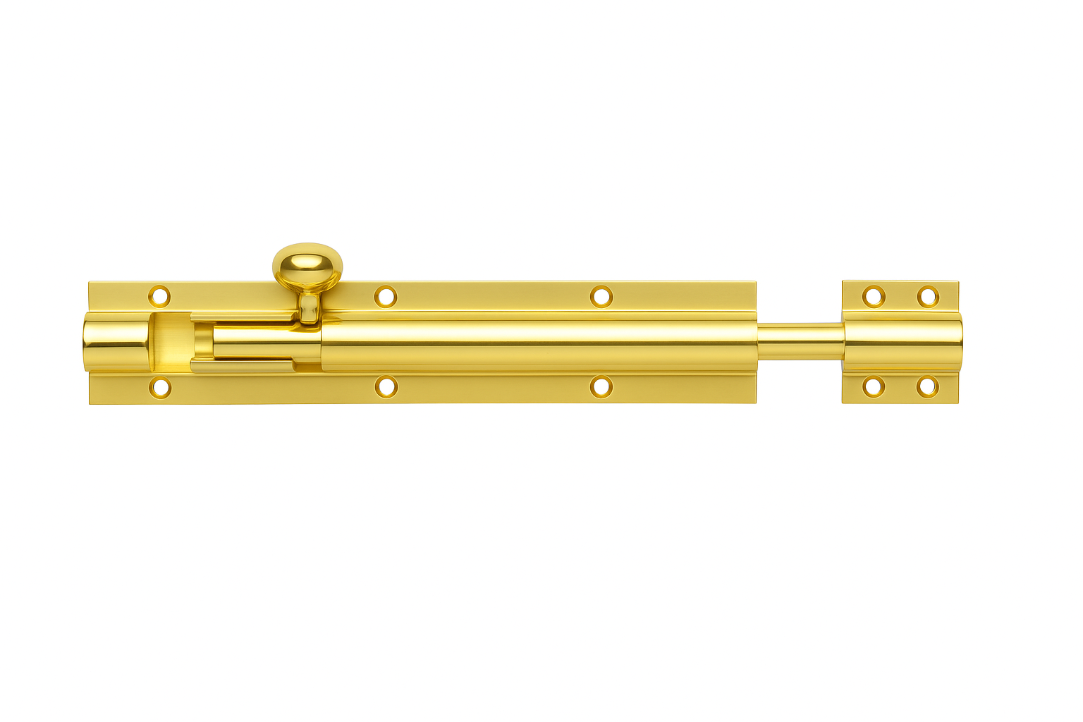 Fulton & Bray FB77 Architectural Heavy Barrel Bolt 450mm x 50mm Polished Brass