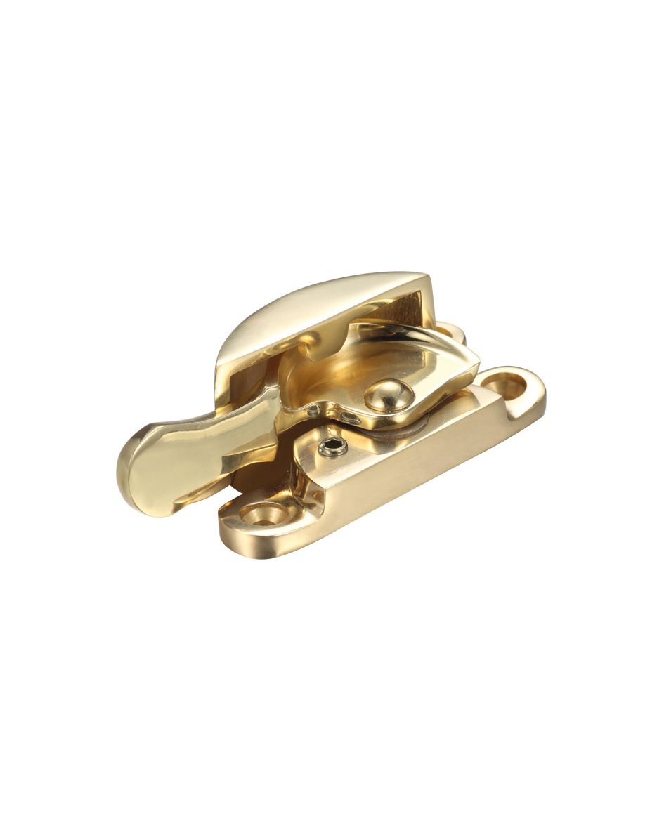 Fulton & Bray FB7LCK Fitch Fastener c/w Key Polished Brass