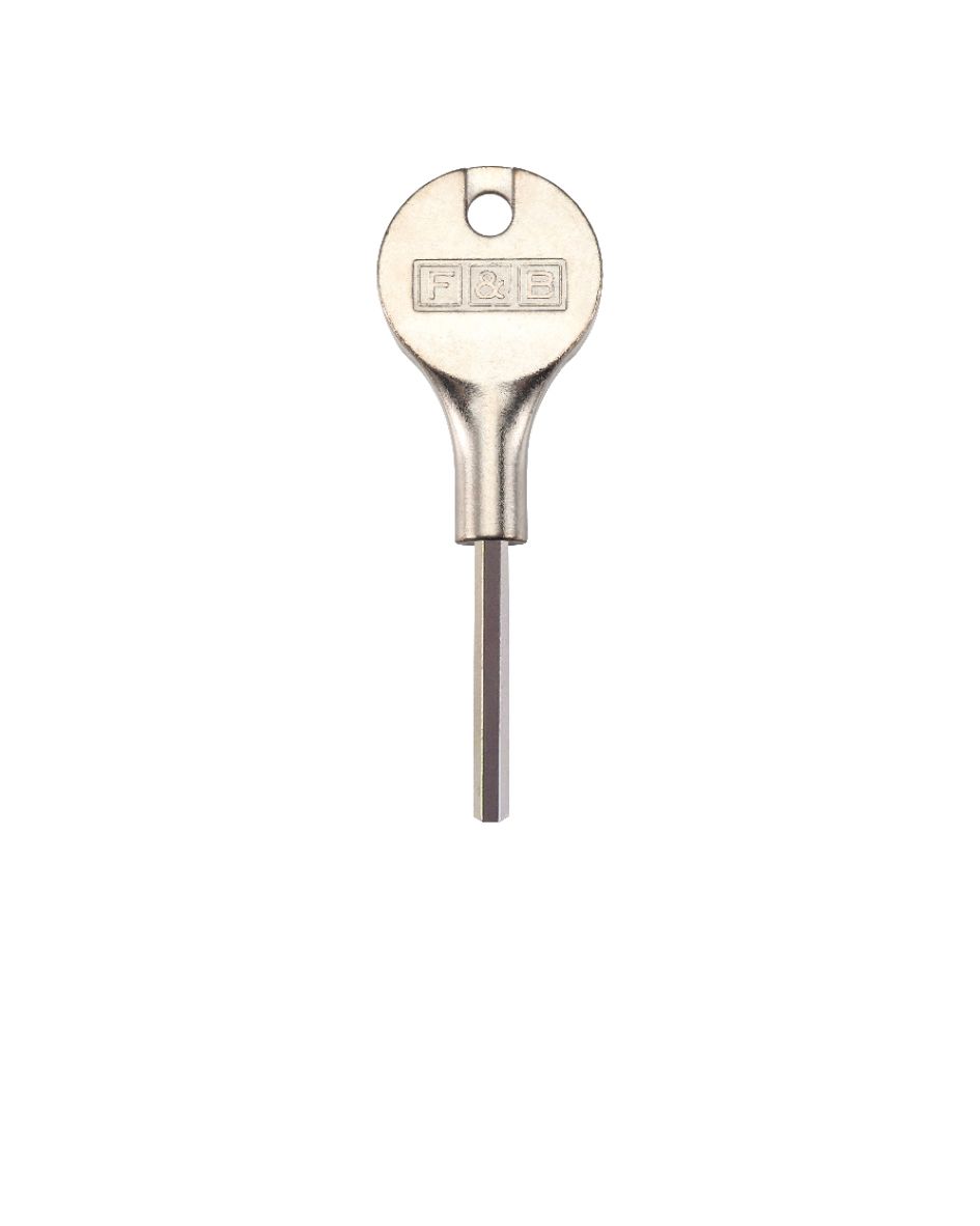 Fulton & Bray FBK01 Fulton and Bray 4mm Hex Key (sash stop) & Locking Casement Stay Pin Key Nickel Plate