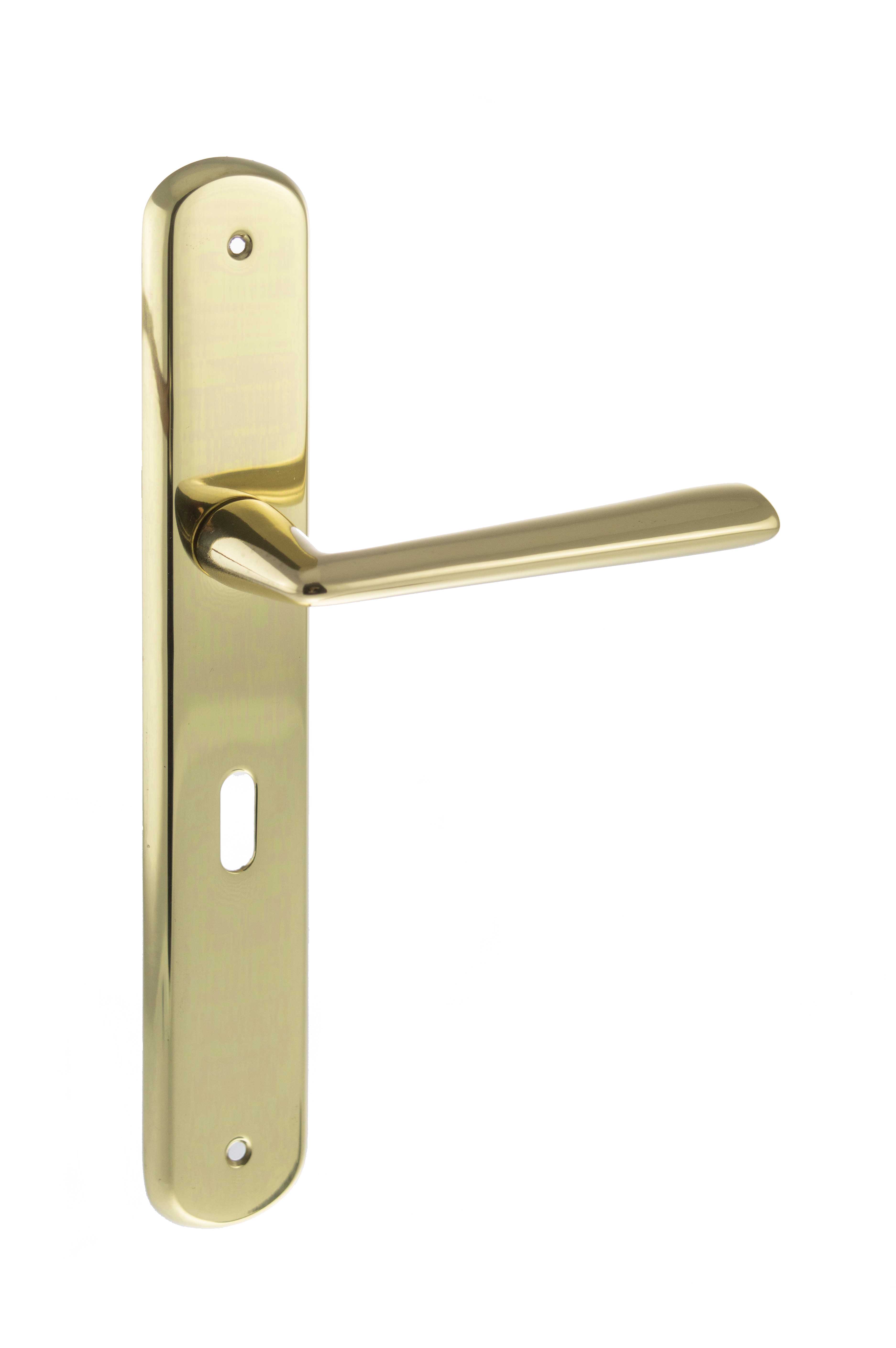 Forme Brigette Solid Brass Key Lever on Backplate - Polished Brass FBP193KPB