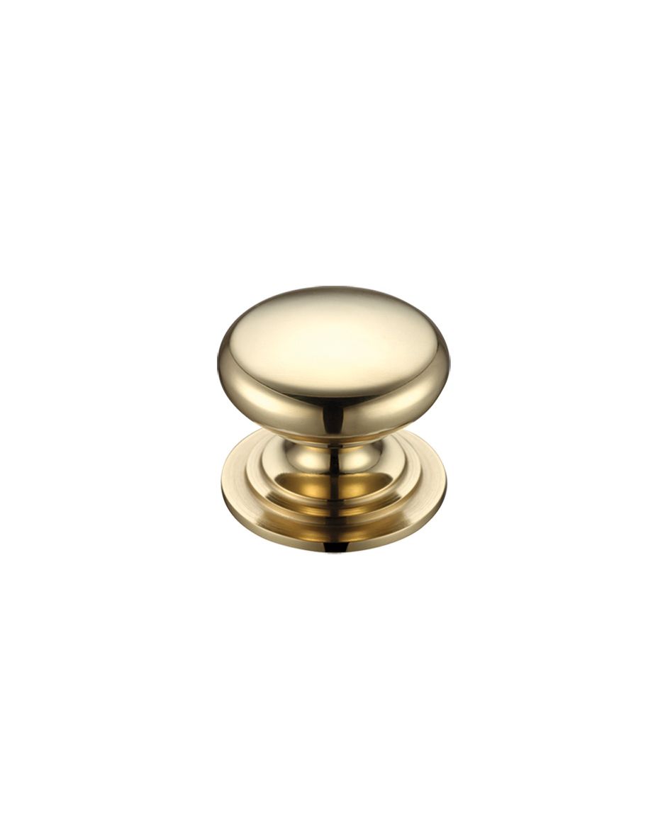 Fulton & Bray FCH01A Victorian Cupboard Knob 25mm dia. Polished Brass