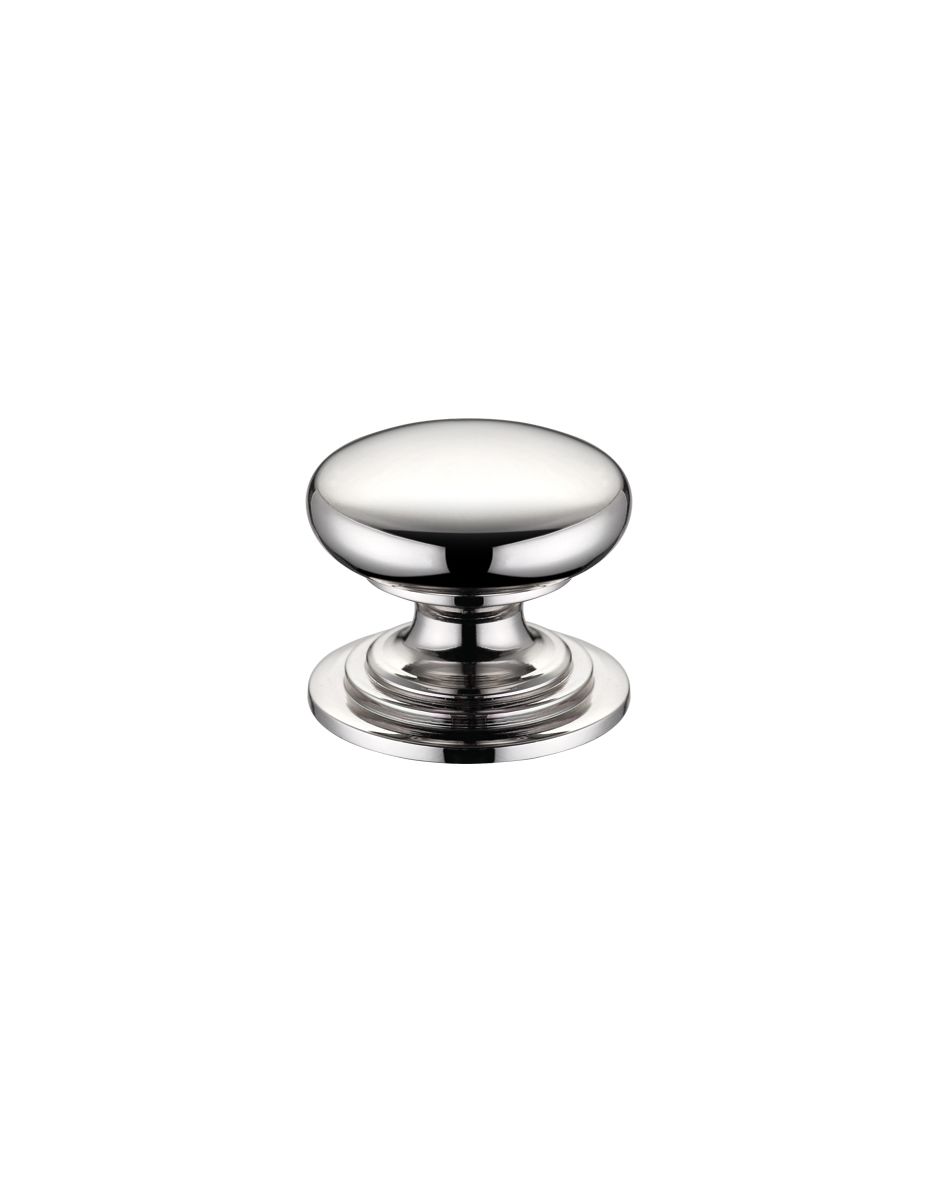 Fulton & Bray FCH01APN Victorian Cupboard Knob 25mm dia. - Lacquered Polished Nickel