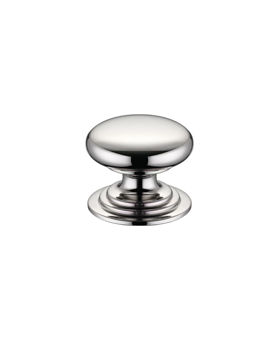 Fulton & Bray FCH01BPN Victorian Cupboard Knob 32mm dia. - Lacquered Polished Nickel