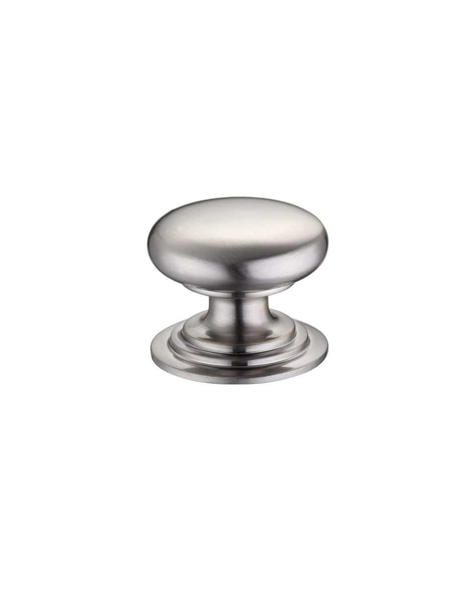 Fulton & Bray FCH01BSN Victorian Cupboard Knob 32mm dia. - Lacquered Satin Nickel