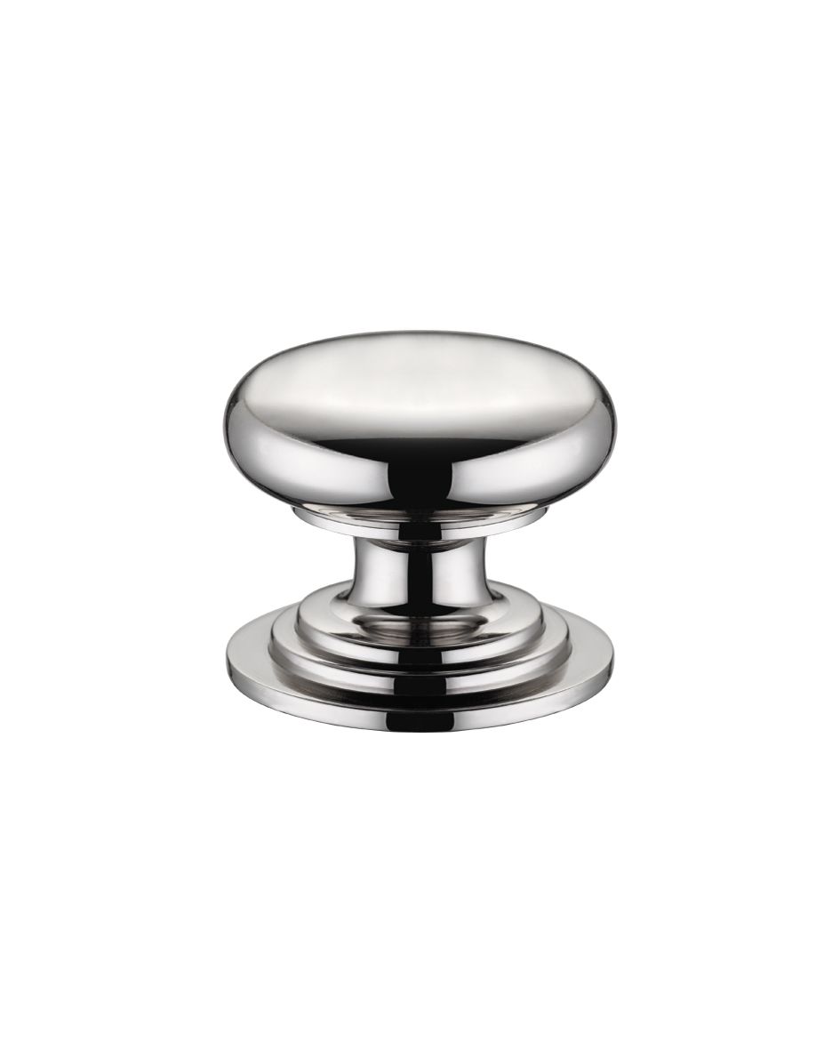 Fulton & Bray FCH01DPN Victorian Cupboard Knob 45mm dia. - Lacquered Polished Nickel