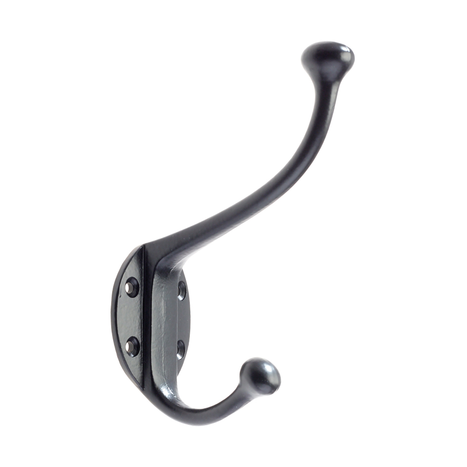 Foxcote Foundries FF72PCB Hat and Coat Hook Powder Coat Black