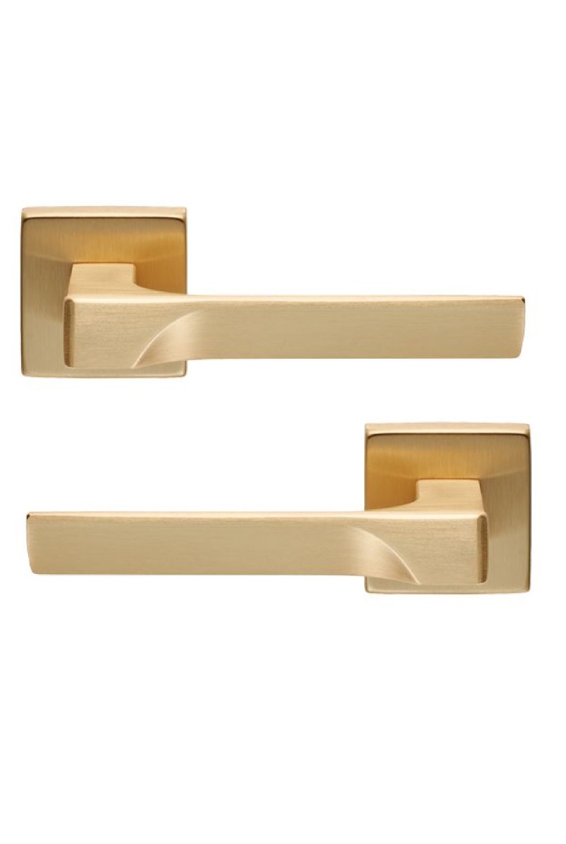 Eurospec FH5SB Flash Lever On Concealed Fix Square Rose Osa (Satin Brass) Satin Brass