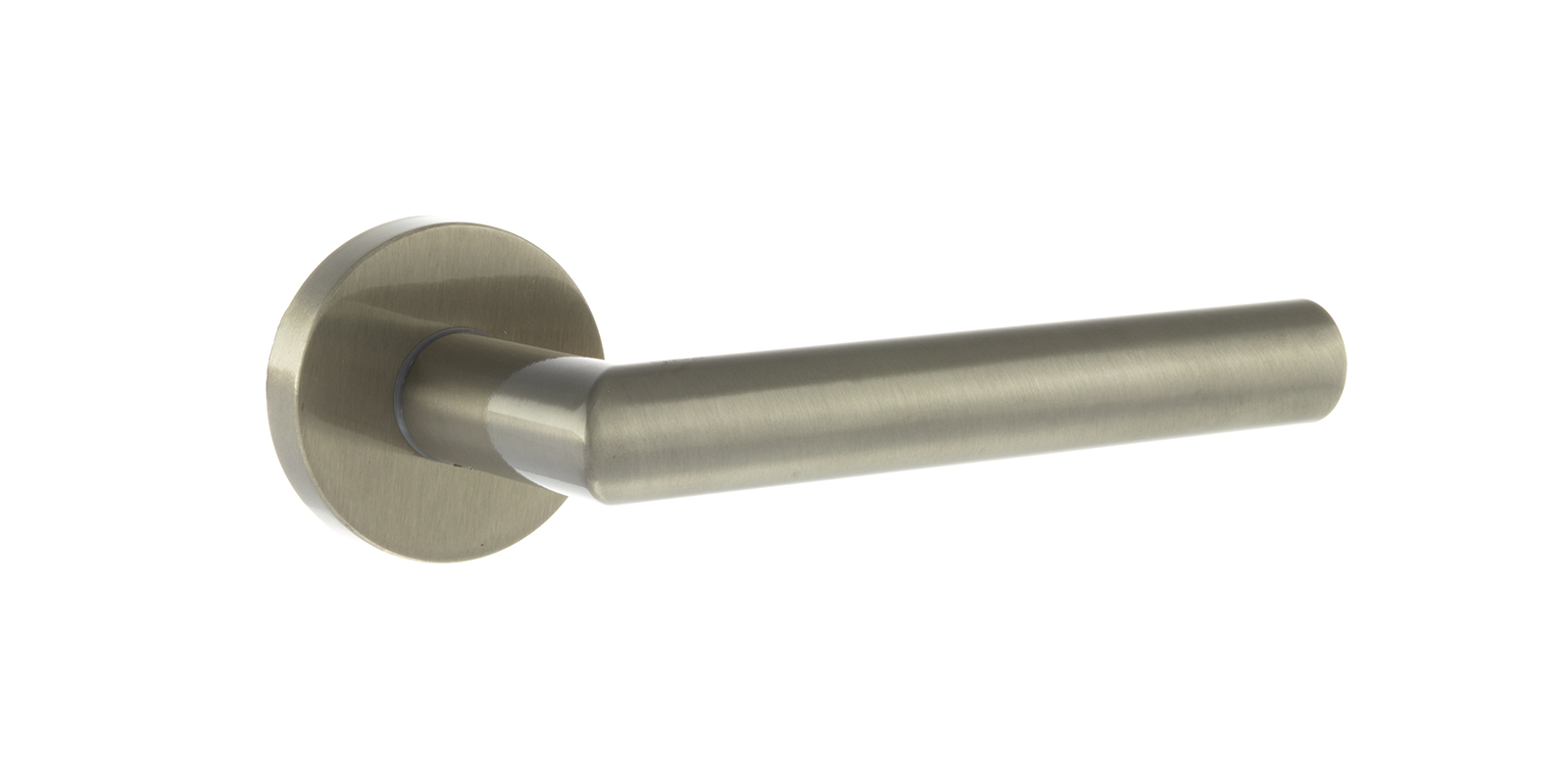 Forme Elle Designer Lever on Minimal Round Rose - Satin Nickel FMR236SN
