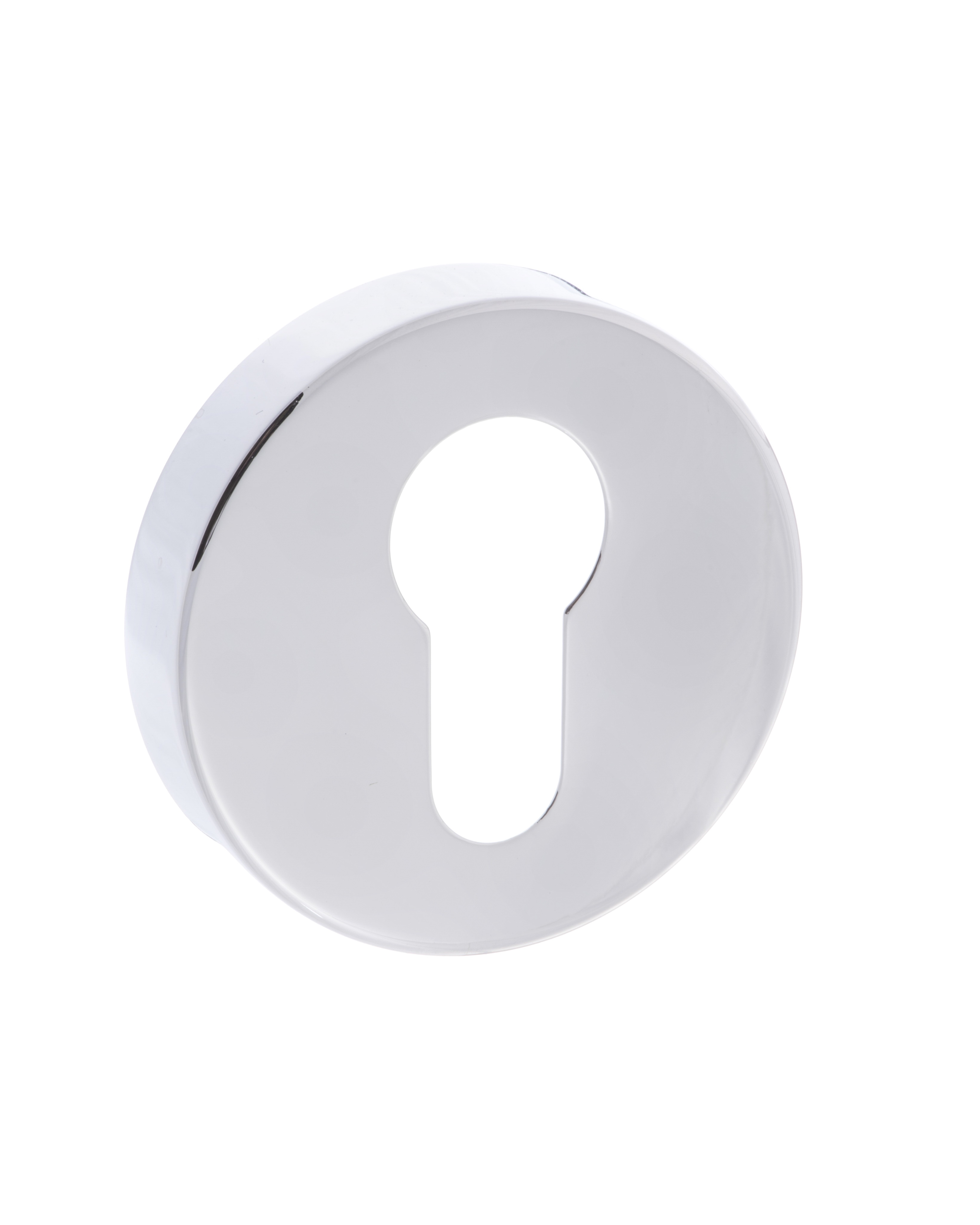 Forme Euro Escutcheon on Minimal Round Rose - Polished Chrome FMREPC
