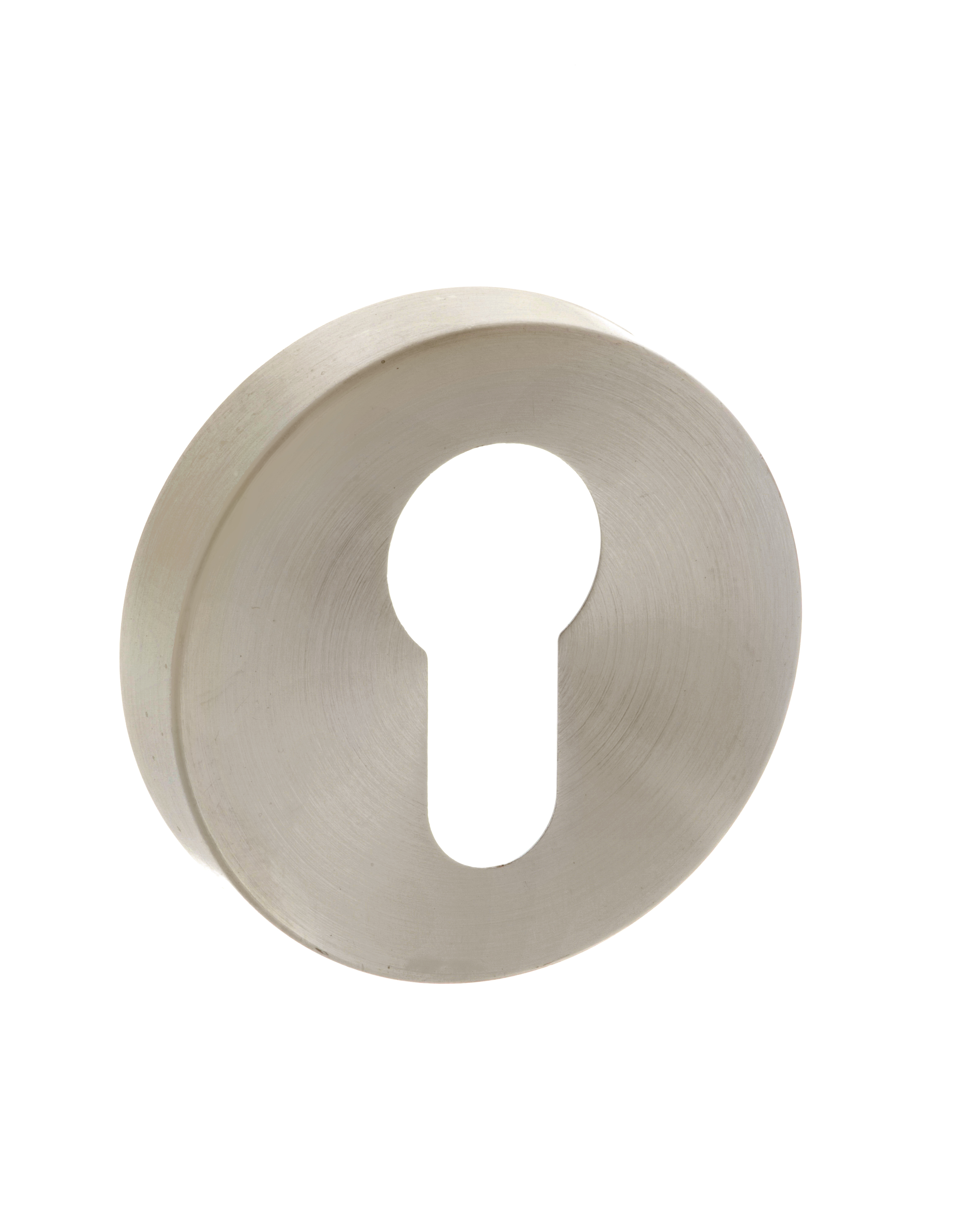 Forme Euro Escutcheon on Minimal Round Rose - Satin Nickel FMRESN