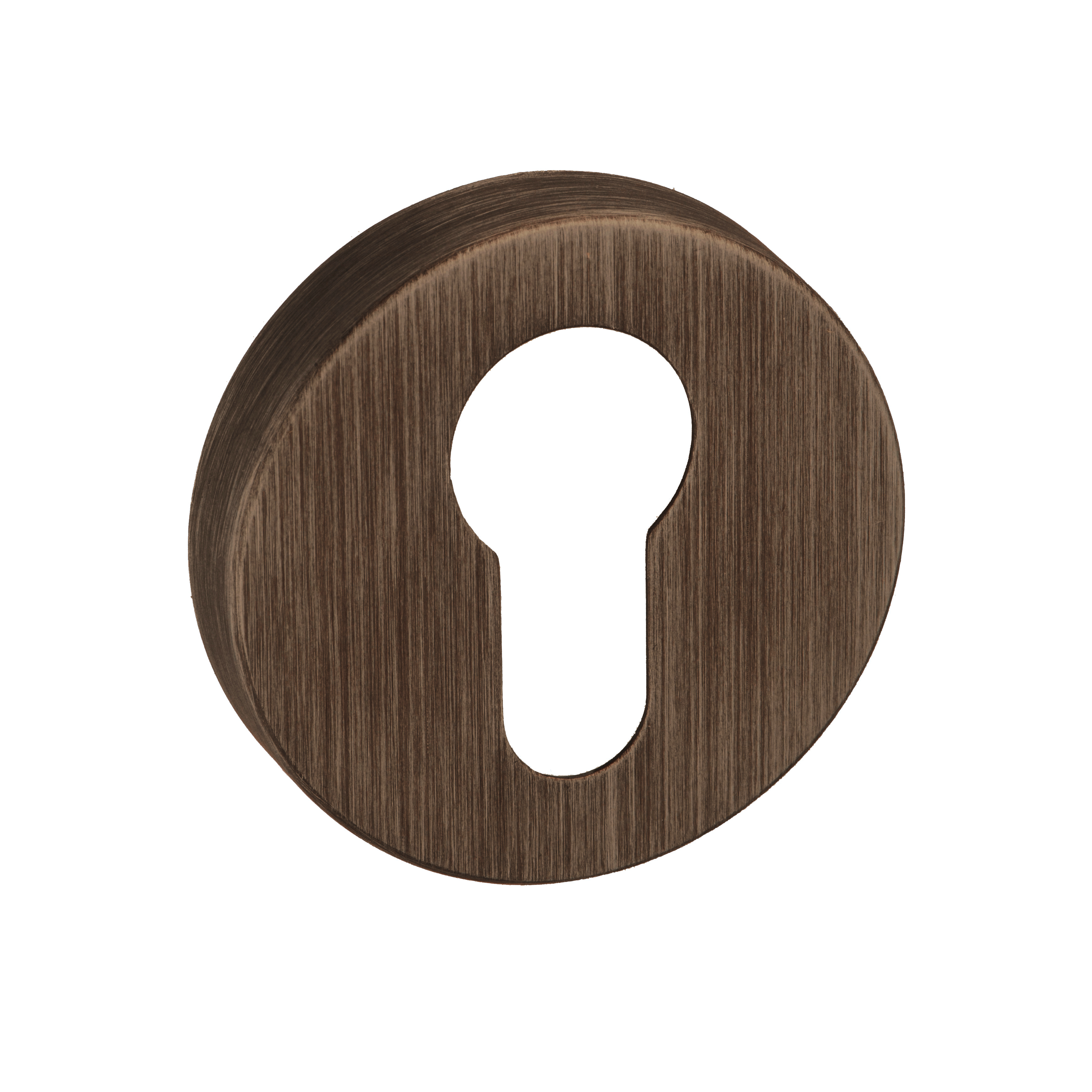 Forme Euro Escutcheon on Minimal Round Rose - Urban Bronze FMREUB