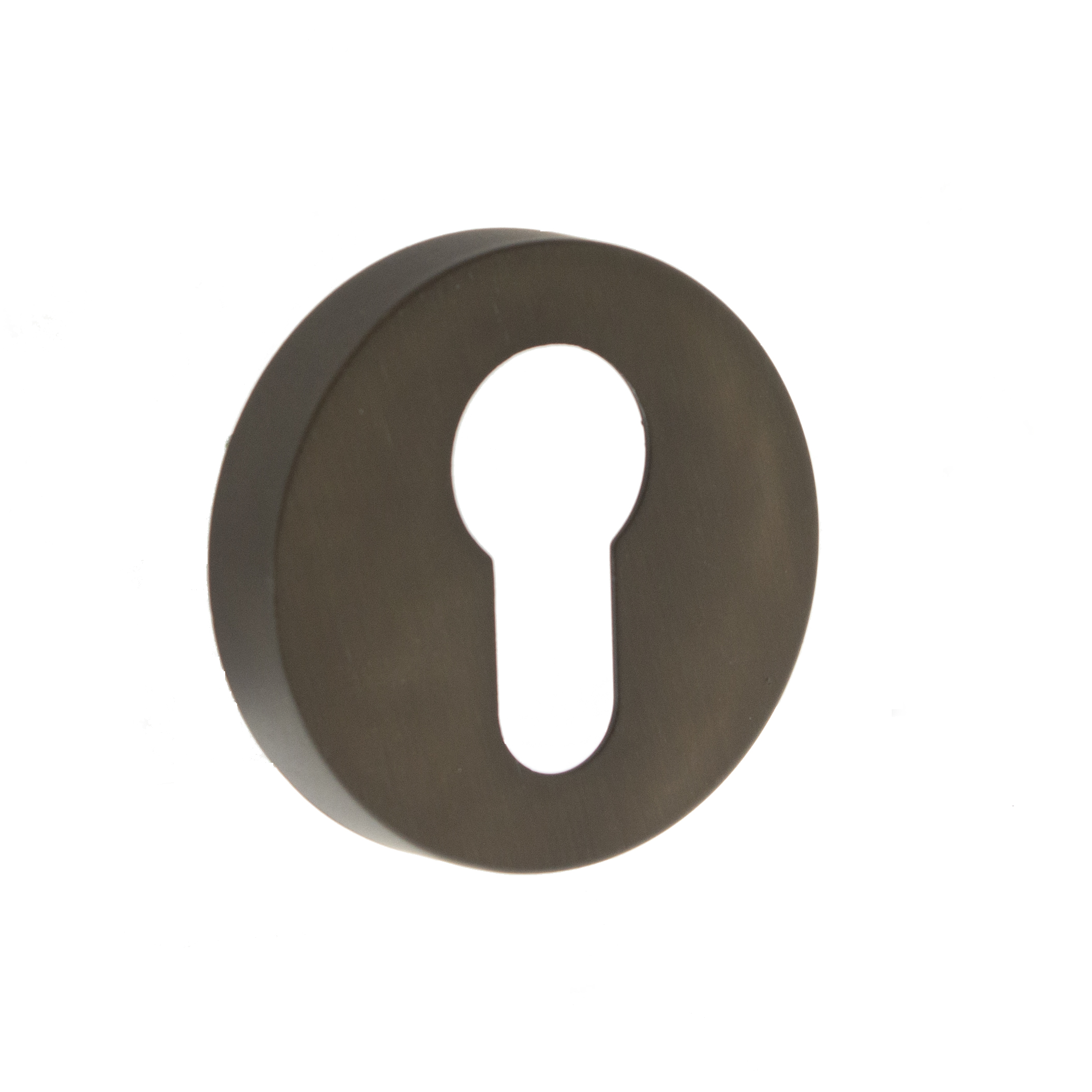 Forme Euro Escutcheon on Minimal Round Rose - Urban Dark Bronze FMREUDB