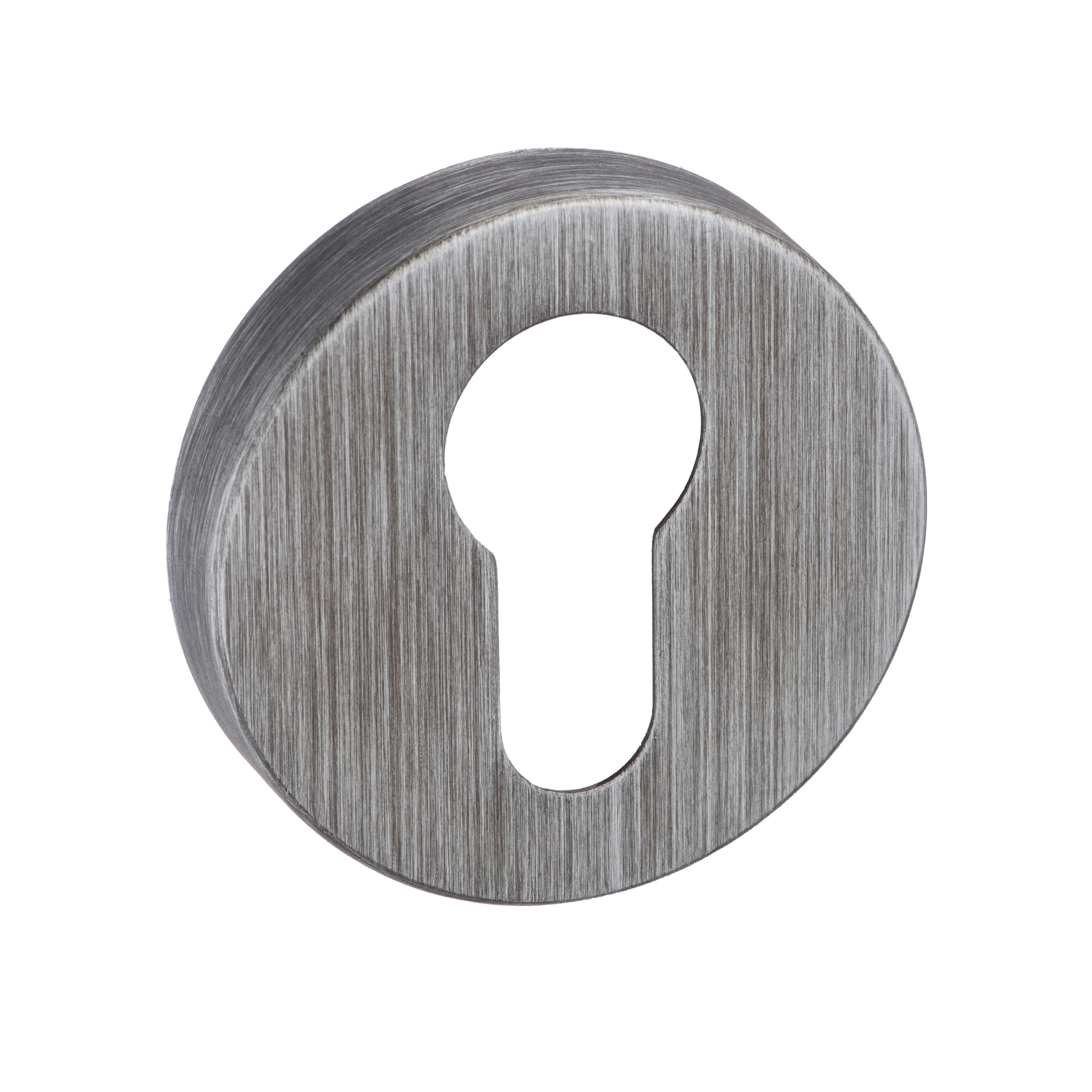 Forme Euro Escutcheon on Minimal Round Rose - Urban Graphite FMREUG