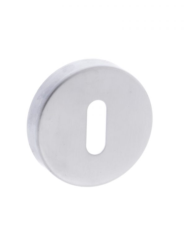CleanTouch Anti-Bac Key Escutcheon on Minimal Round Rose - Satin Chrome CTFMRKSC