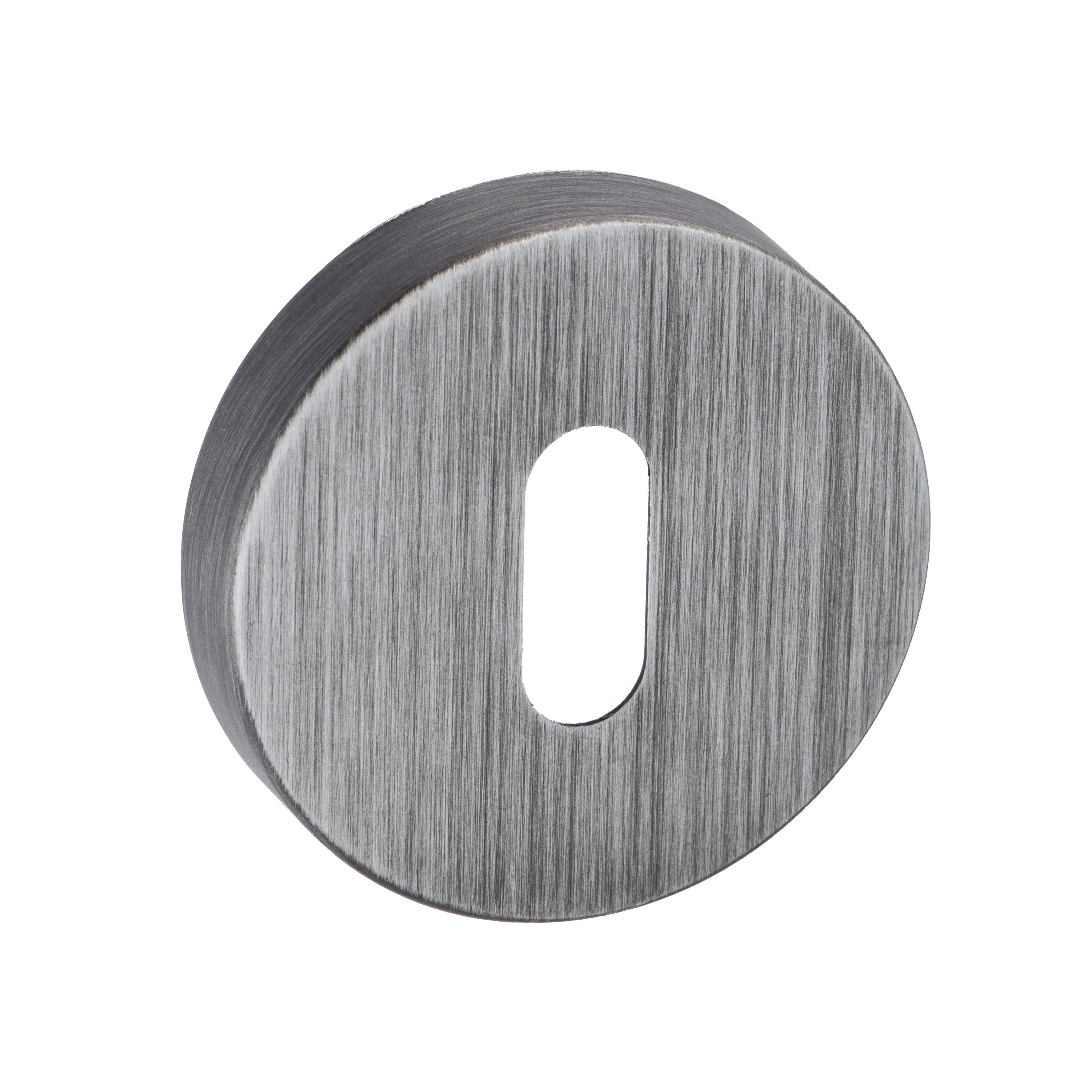 Forme Key Escutcheon on Minimal Round Rose - Urban Graphite FMRKUG