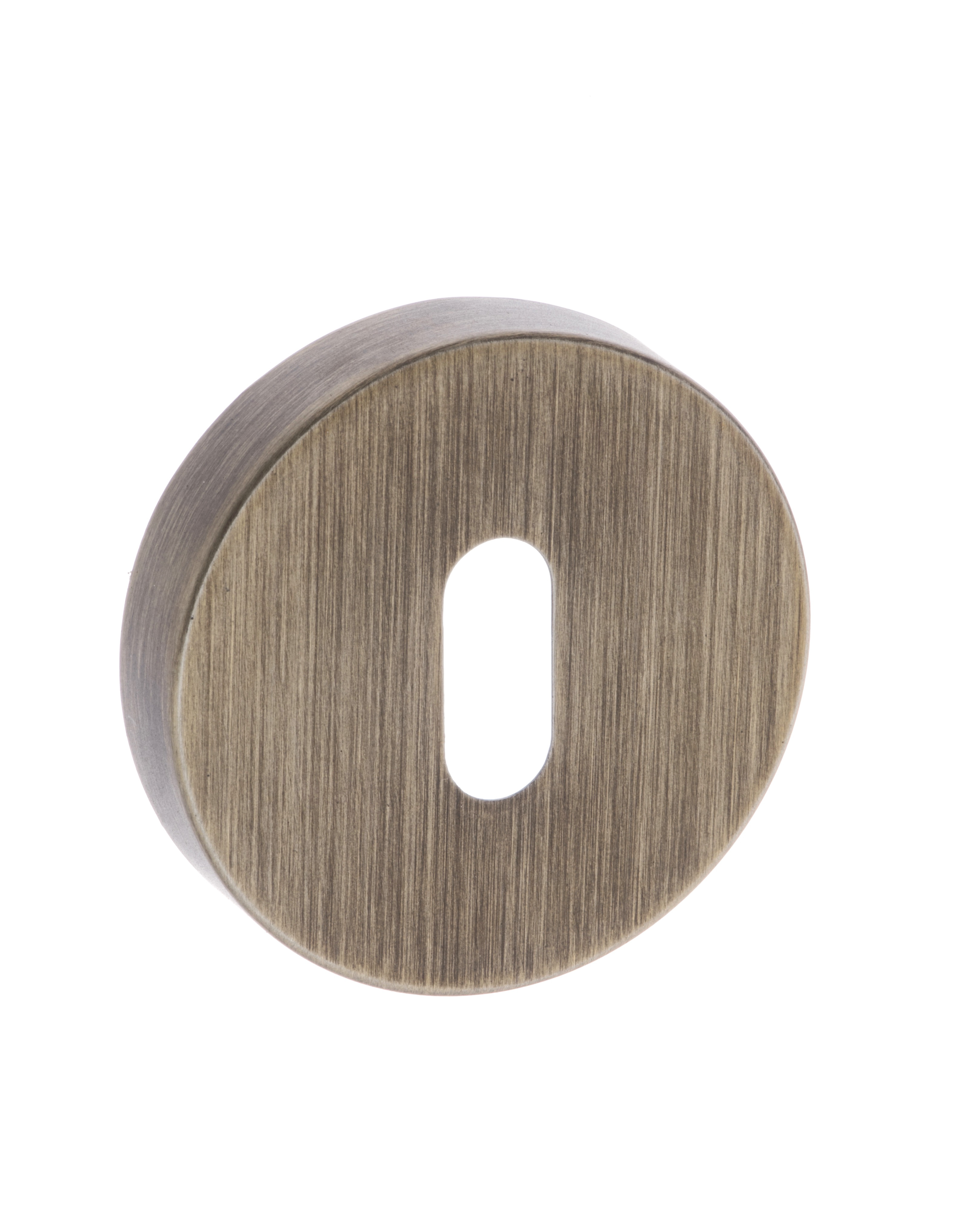 Forme Key Escutcheon on Minimal Round Rose - Yester Bronze FMRKYB