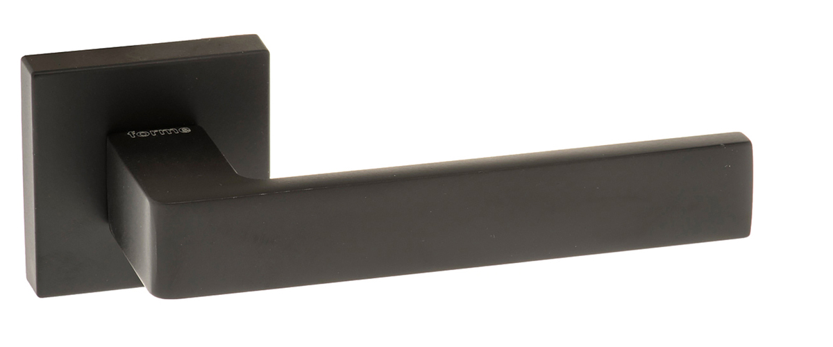 Forme Asti Designer Lever on Minimal Square Rose - Matt Black FMS254MB