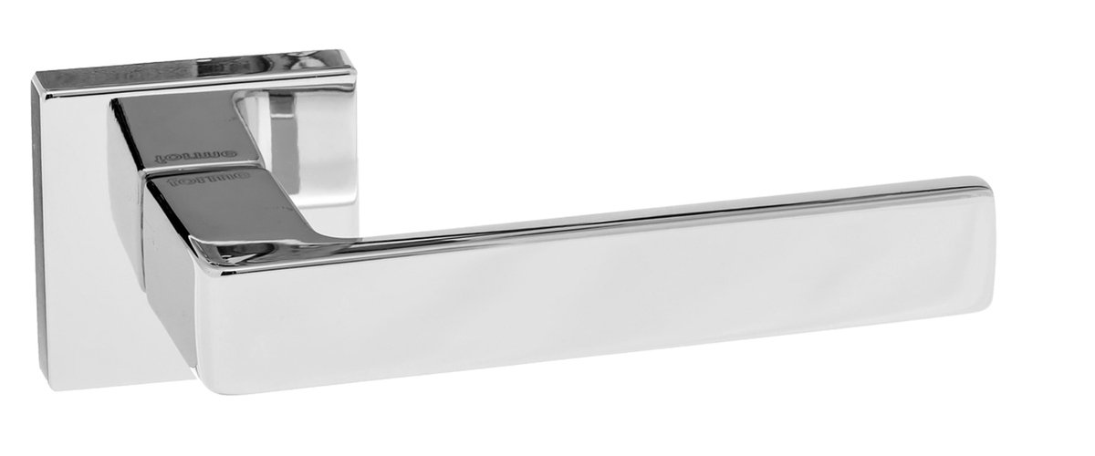 Forme Asti Designer Lever on Minimal Square Rose - Polished Chrome FMS254PC