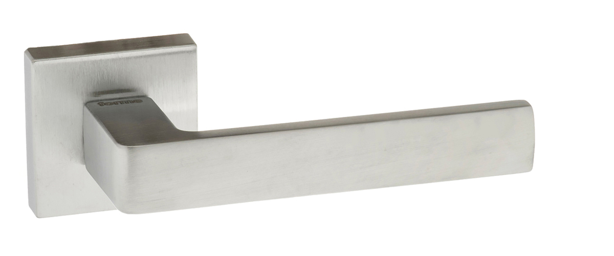 Forme Asti Designer Lever on Minimal Square Rose - Satin Chrome FMS254SC