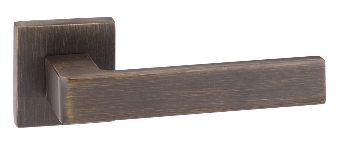Forme Asti Designer Lever on Minimal Square Rose - Urban Bronze FMS254UB