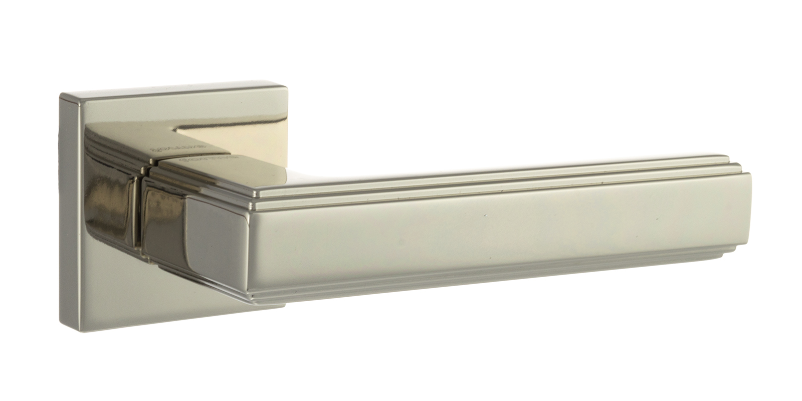 Forme Alila Designer Lever on Minimal Square Rose - Polished Nickel FMS293PN