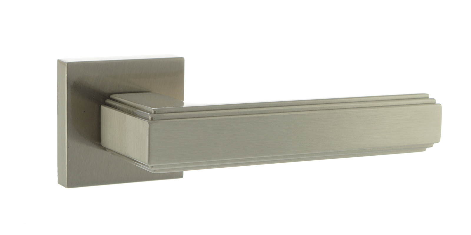 Forme Alila Designer Lever on Minimal Square Rose - Satin Nickel FMS293SN