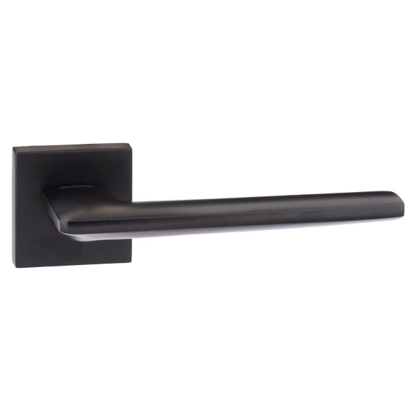Forme Boston Designer Lever on Minimal Square Rose - Matt Black FMS422MB