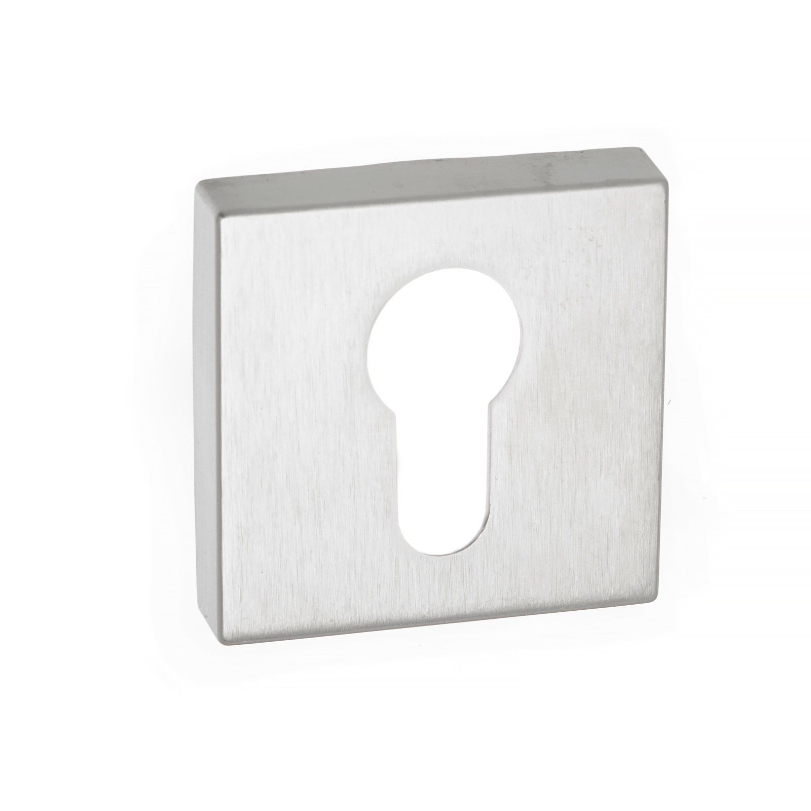 Forme Euro Escutcheon on Minimal Square Rose - Satin Chrome FMSESC