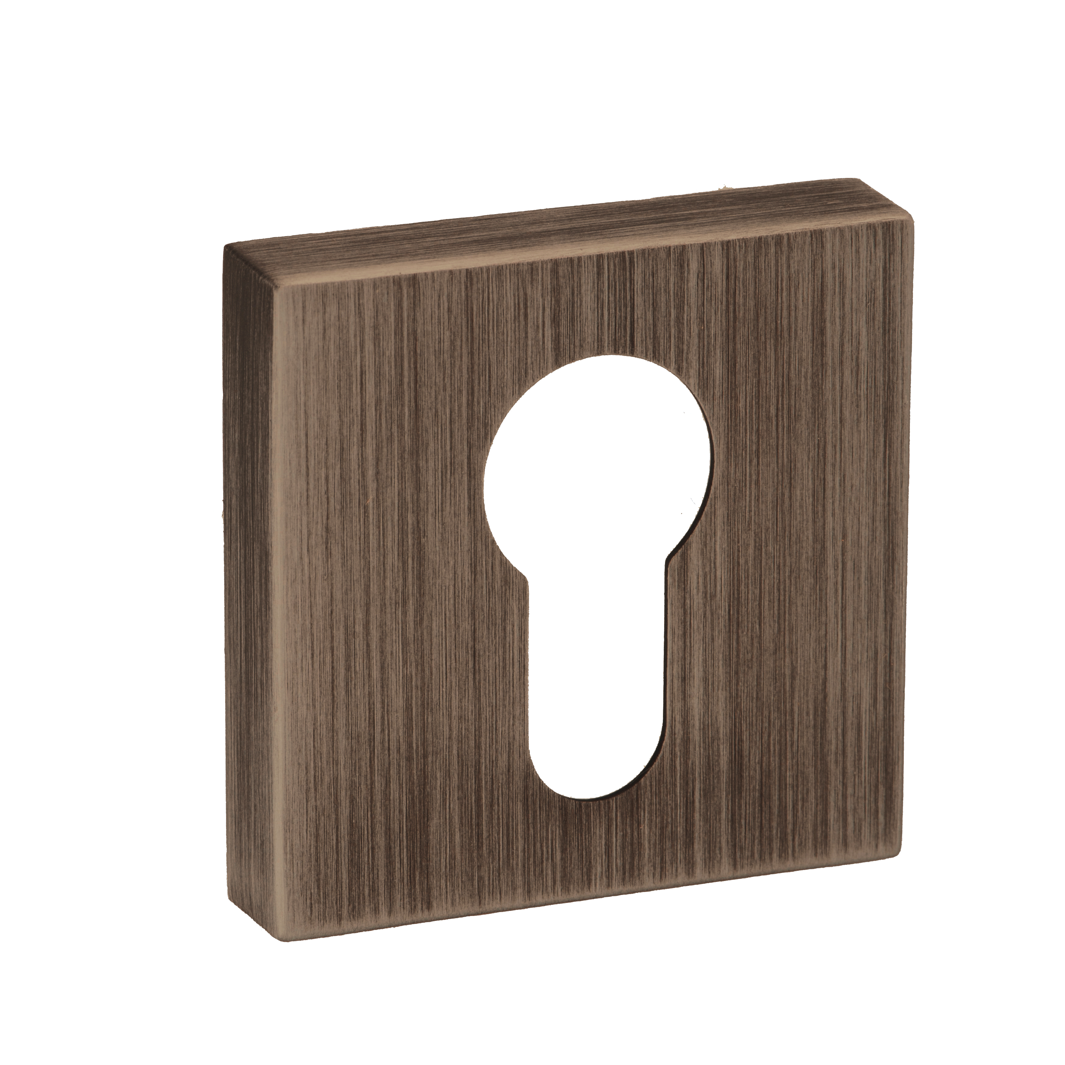 Forme Euro Escutcheon on Minimal Square Rose - Urban Bronze FMSEUB
