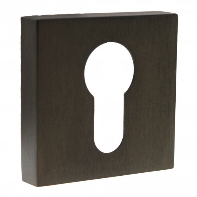 Forme Euro Escutcheon on Minimal Square Rose - Urban Dark Bronze FMSEUDB