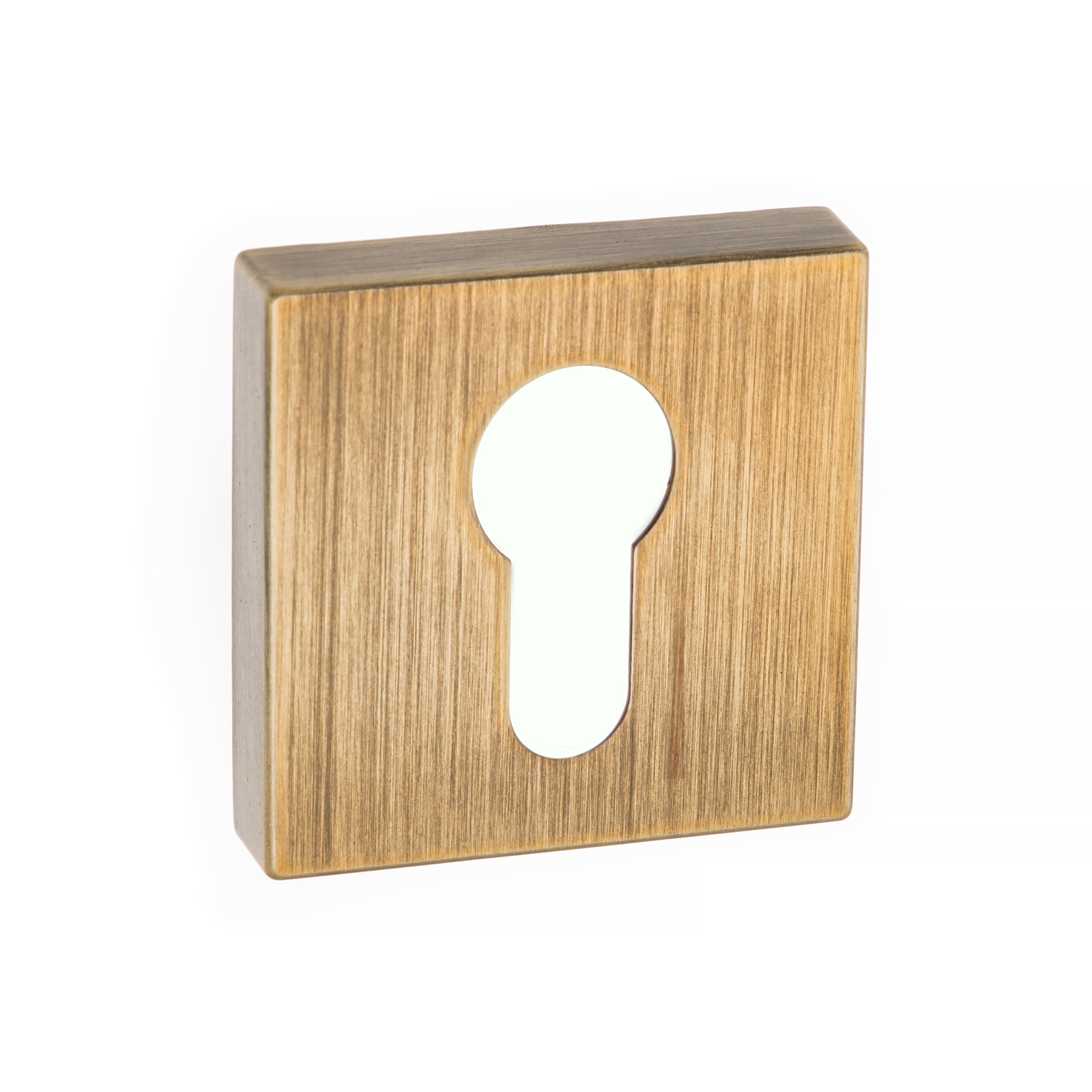 Forme Euro Escutcheon on Minimal Square Rose - Yester Bronze FMSEYB