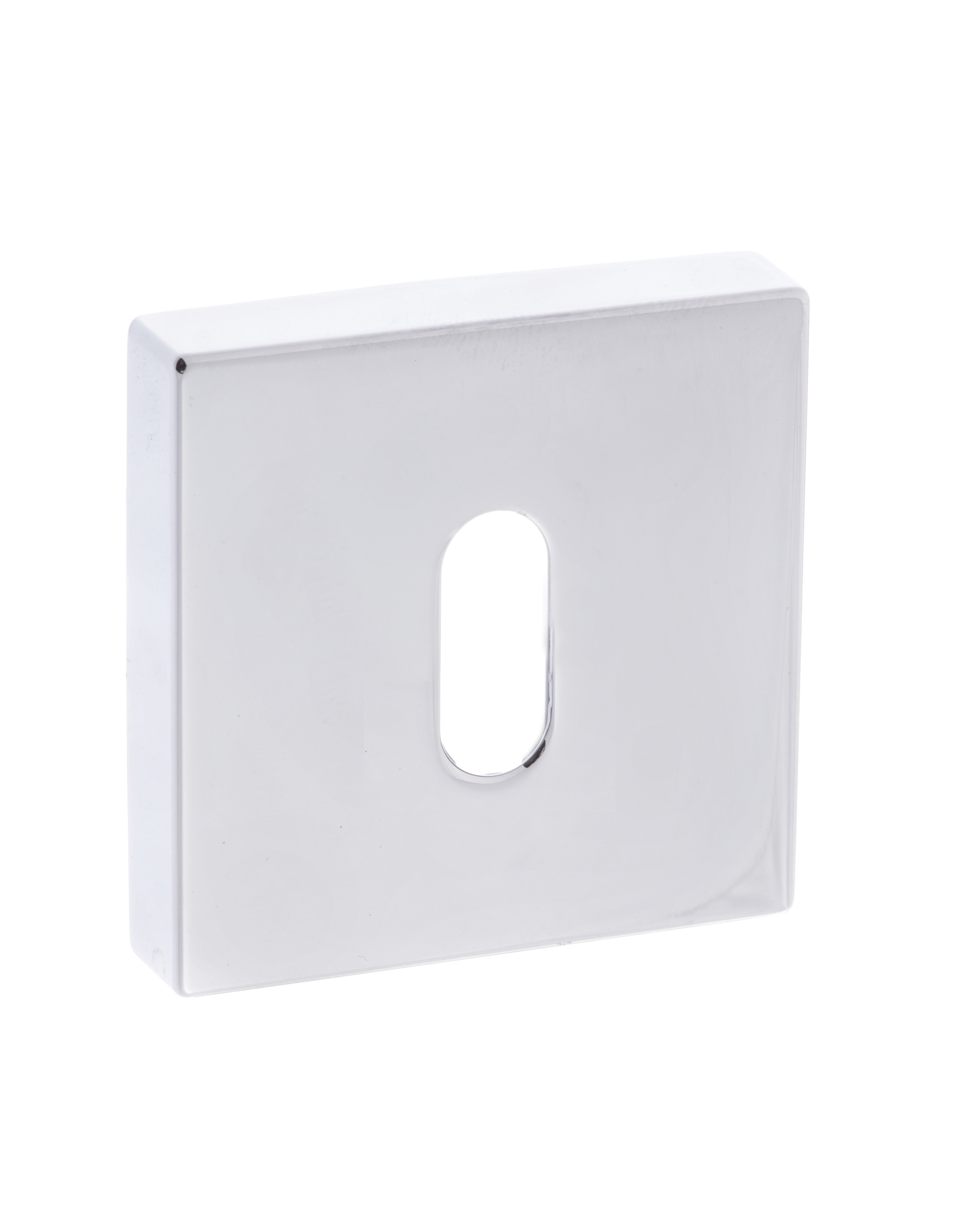 Forme Key Escutcheon on Minimal Square Rose - Polished Chrome FMSKPC