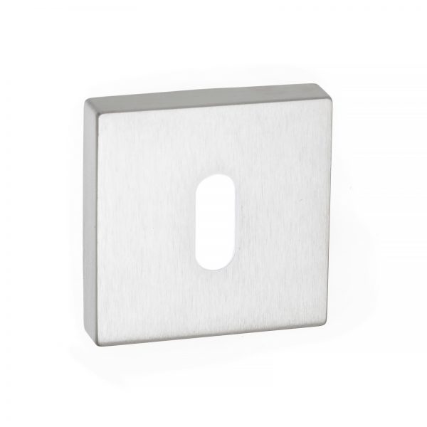 CleanTouch Anti-Bac Key Escutcheon on Minimal Square Rose - Satin Chrome CTFMSKSC
