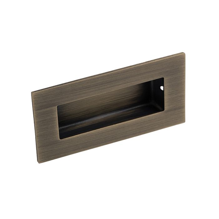 Eurospec FPH1000AB 102 X 50mm Flush Pull - Rectangular Antique Brass