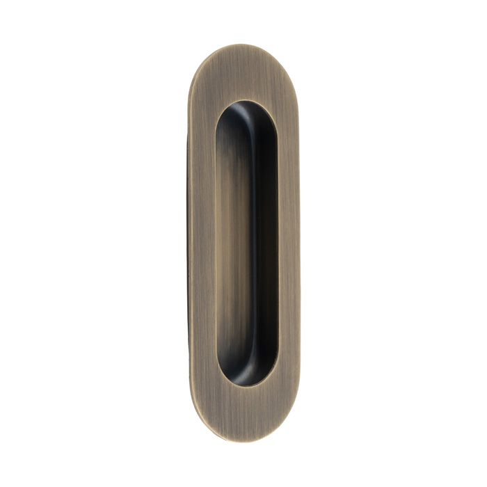 Eurospec FPH1001AB 120 X 40mm Flush Pull - Oval Antique Brass