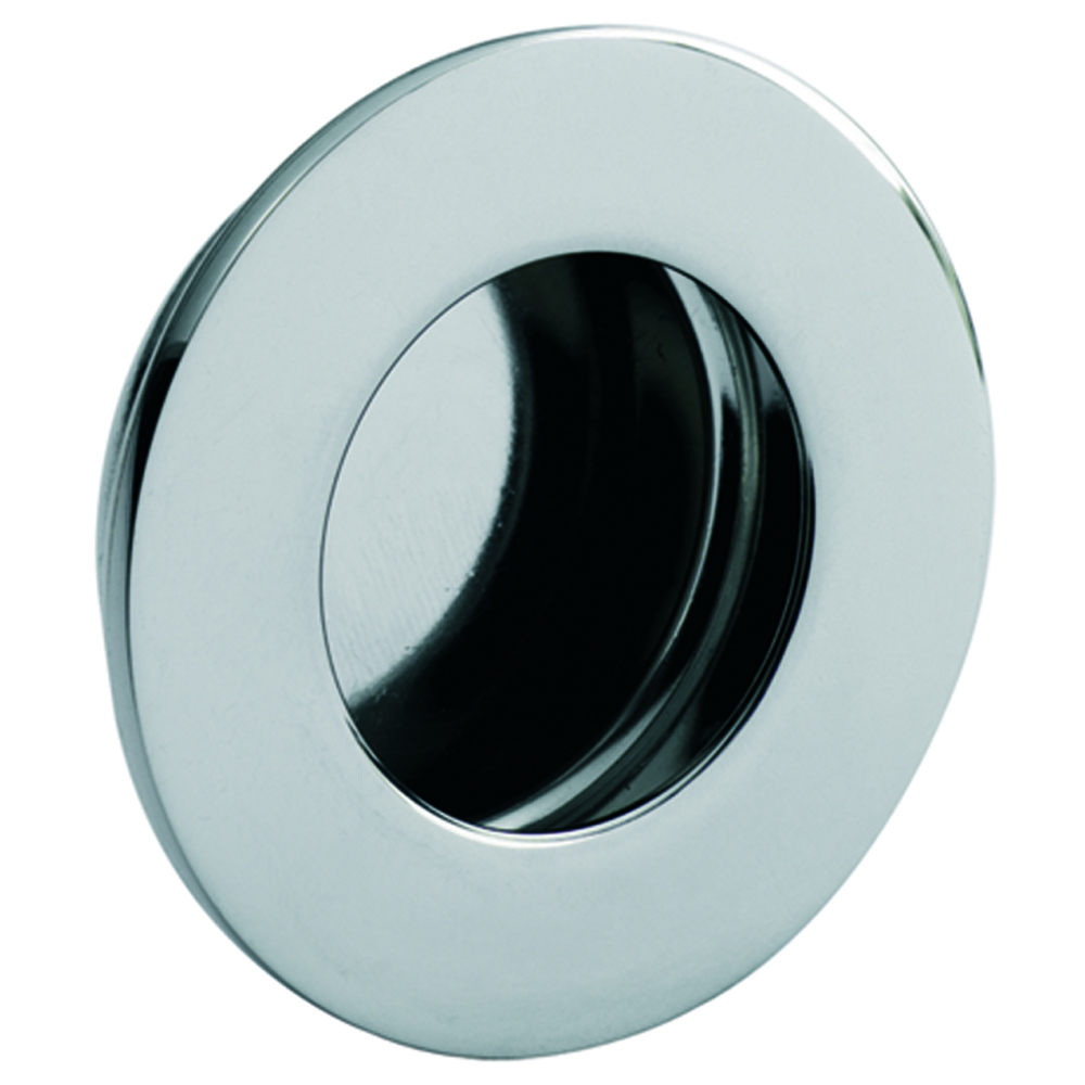 Eurospec FPH1003BSS 80mm Dia. Flush Pull - Circular Bright Stainless Steel