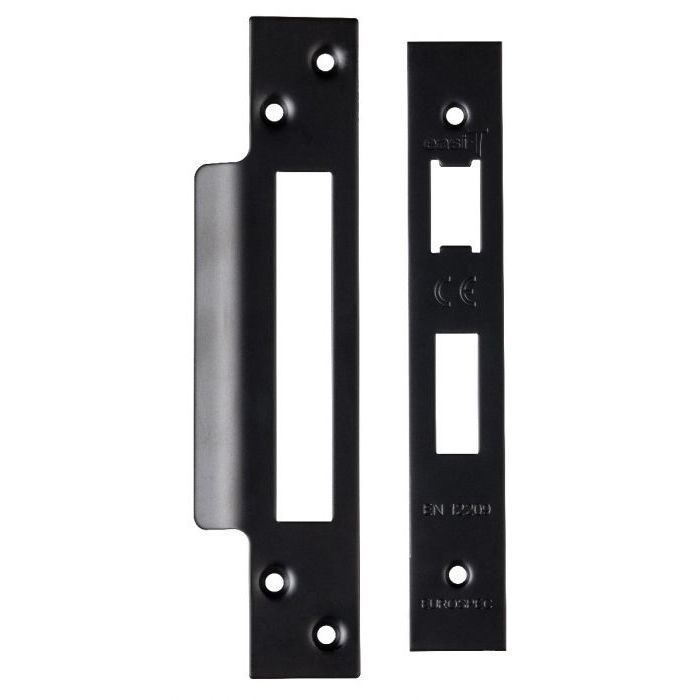 Eurospec FSF5004MB Forend Strike & Fixing Pack To Suit Architectural Sashlocks (Bas/Ess/Lss/Oss) Matt Black